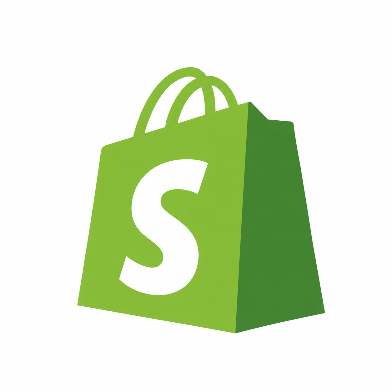 Shopify Green Shopping Bag Logo
