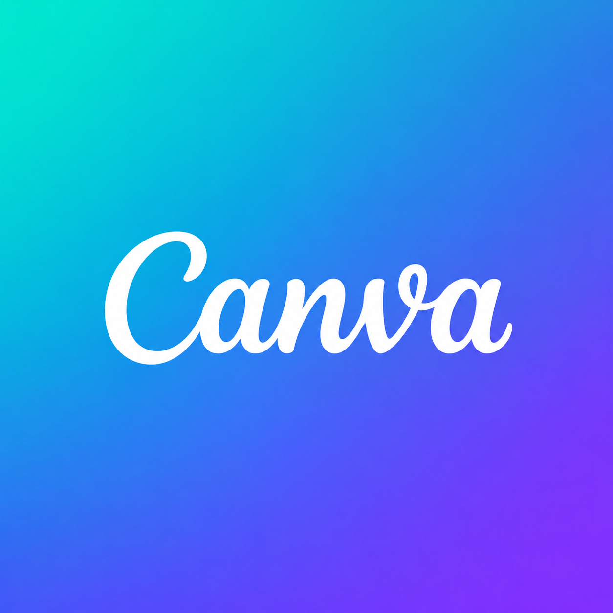 Teal to Violet Script Logo
