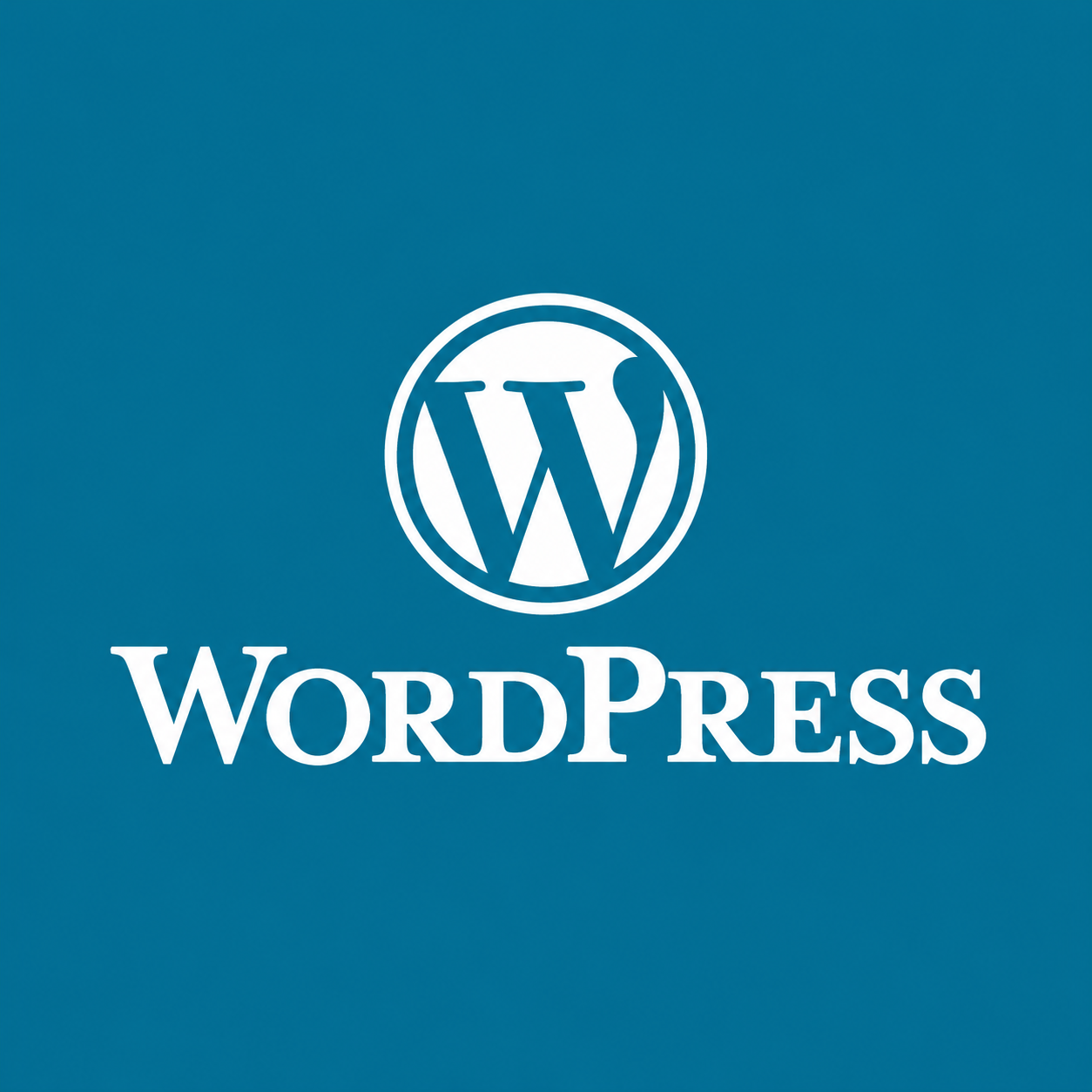 WordPress Logo on Teal